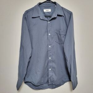 Buck Mason Dusty Blue Casual Long Sleeve Button Down Shirt Sz M